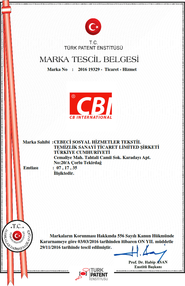 Cbi marka Tescil Belgemiz